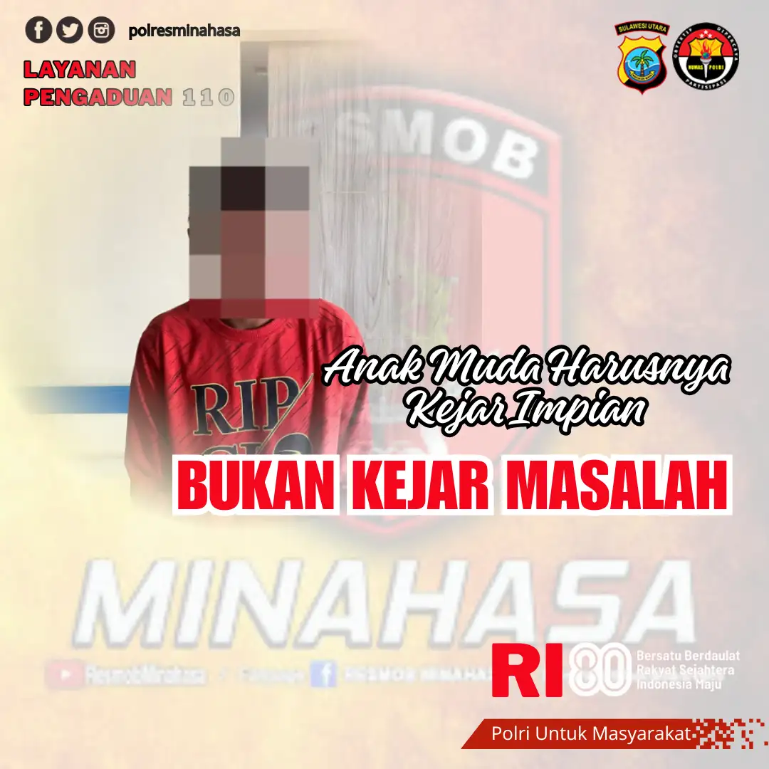 Tegas Tegakkan Hukum, Tim Resmob Polres Minahasa Amankan Pelaku Penganiayaan Remaja di Tondano Barat